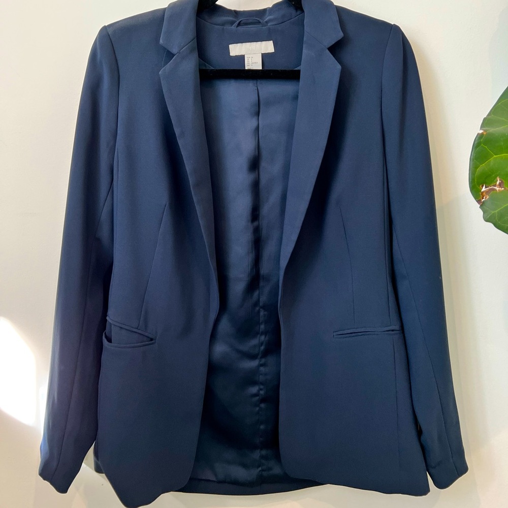 Blue boyfriend blazer
